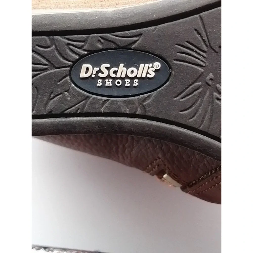 Dr. Scholl's Boots Womens Patch Brown 9 Ankle Bootie Shoe Side Zip Stretch Wedge